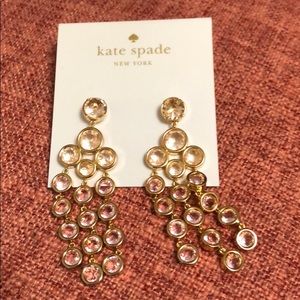 Kate spade blush subtle sparkle earrings NWT